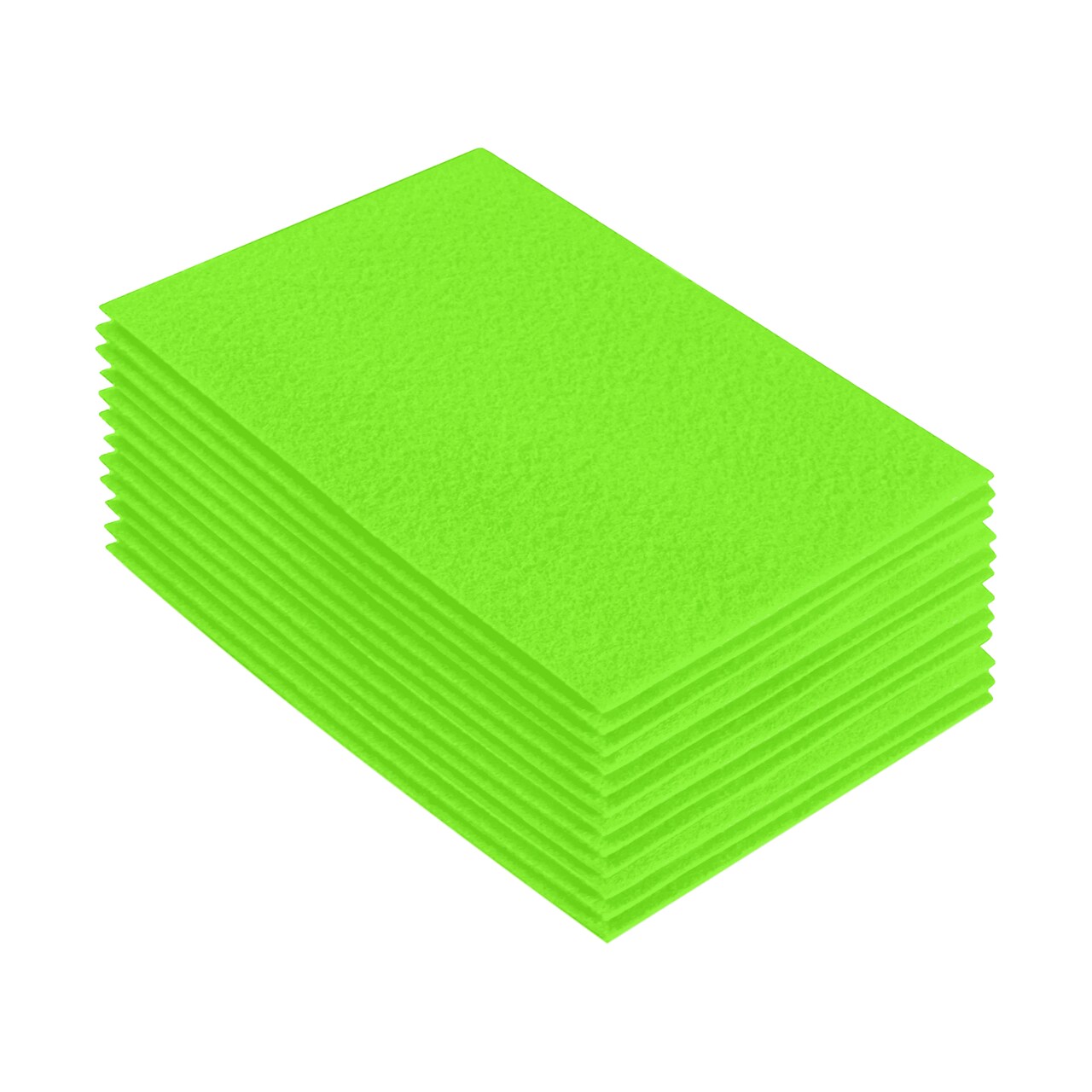FabricLA Acrylic Felt Sheets for Crafts - Precut 9" X 12" Inches (20 cm X 30 cm) Felt Squares - Use Felt Fabric Craft Sheets for DIY, Costume, and Decoration | Neon Green - 12 Pieces
